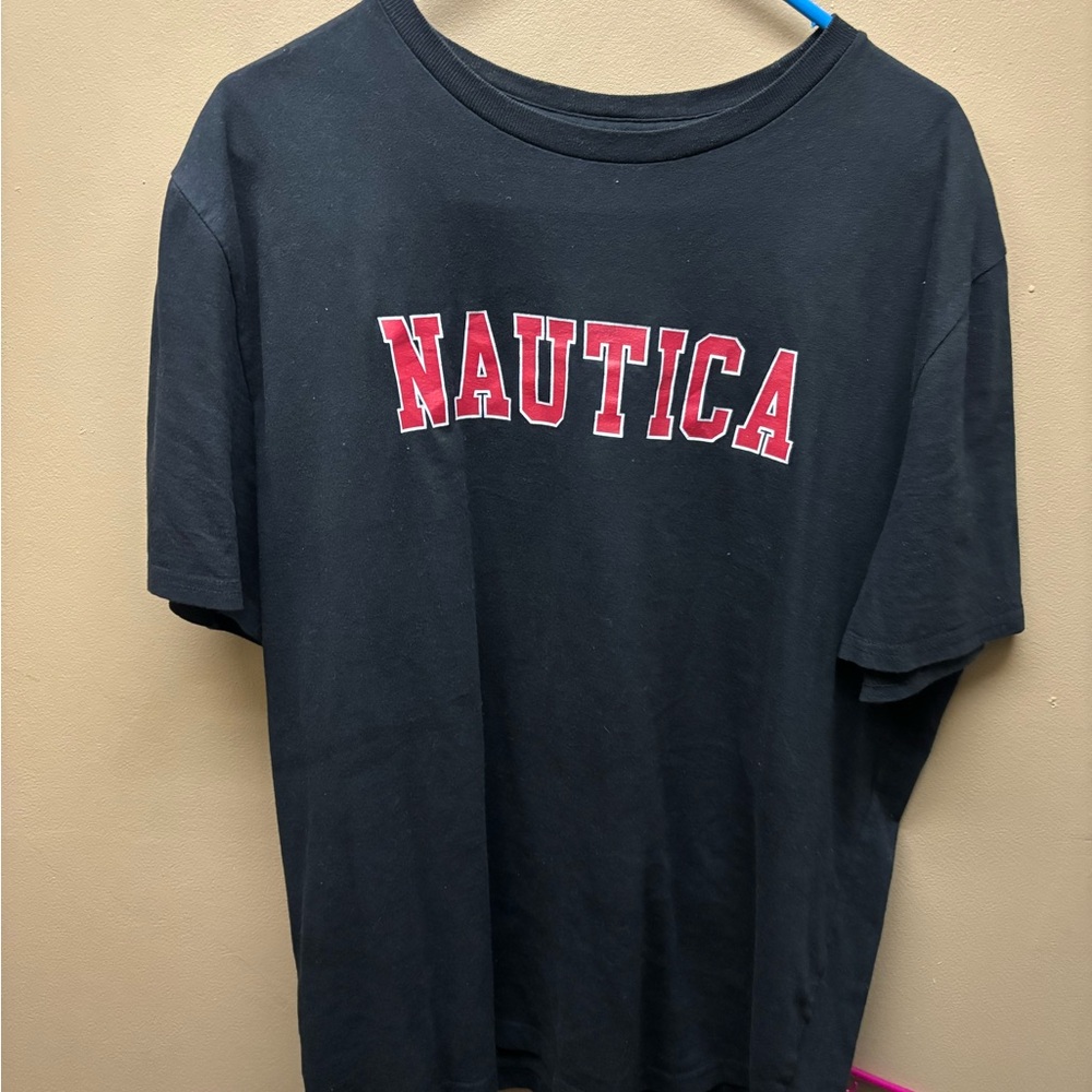 Nautica Classic Black Cotton Tee
